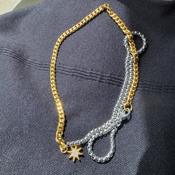 COPY - Artizan Joyeria Mixed Metal Sunburst Necklace - Picture 3 of 3